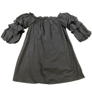 Do+Be Black Tiered Puff Sleeve Mini Dress Small‎ S Tuckernuck